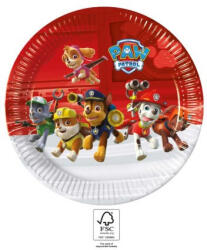 Procos Paw Patrol Ready For Action, Mancs Őrjárat papírtányér 8 db-os 23 cm FSC (PNN93435)