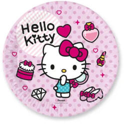 Procos Hello Kitty Fashion papírtányér 8 db-os 23 cm FSC (PNN94699)