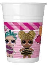 Procos LOL Surprise Glitterati műanyag pohár 8 db-os 200 ml (PNN93555) - kidsfashion