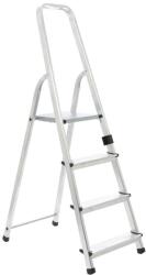 DRABEST Scara din aluminiu, pliabila, 4 trepte, 125 kg, Drabest (DR-AL-D4)