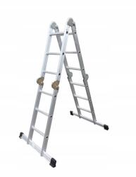 DRABEST Scara pliabila universala, aluminiu, cu platforma, 4x3 trepte, 150 kg, Drabest (DR-DP-U4X3PO)