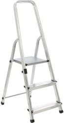 DRABEST Scara din aluminiu, pliabila, 3 trepte, 125 kg, Drabest (DR-AL-D3)