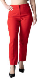 Pantaloni Chic Pantaloni Annalise Rosii Cu Pliuri In Talie - pantalonichic - 110,00 RON