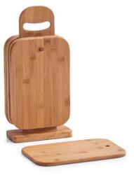 Zeller Set 6 tocatoare Zeller, bambus, suport inclus, 15 x 7 x 32 cm Tocator
