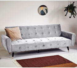  Canapea Glamour 219x84x81 cm Rabatabila Catifea Light Grey (C84-1525) Canapea