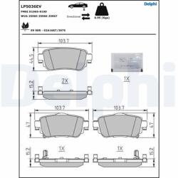 DELPHI set placute frana, frana disc DELPHI LP5036EV - centralcar