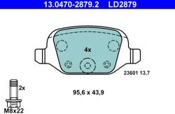 ATE set placute frana, frana disc ATE Ceramic 13.0470-2879.2 (13.0470-2879.2)