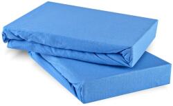  EMI kék 100% pamutjersey gumis lepedő: Kiságy 70 x 140 cm