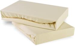  EMI krémszínű 100% pamutjersey gumis lepedő: Kiságy 70 x 140 cm