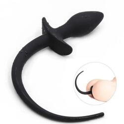 Mokko Toys Dop Anal cu Codita Kinky Tail Plug, Silicon, Negru, Mokko Toys, Simply Fun