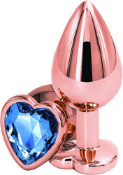 Passion Labs Dop Anal Brilliant Anal Plug Medium, Rose Gold, Piatra Albastra, Passion Labs