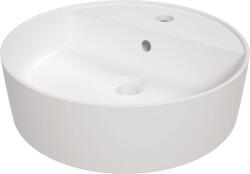 Deante Round pultra tehető kerámia mosdó 42 cm csaptelep szigettel, fehér CGR6U4B (CGR_6U4B)