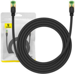 Baseus fonott hálózati kábel Cat. 8, Ethernet RJ45, 40 Gbps, 2m (fekete) (B0013320C111-03) - multimediabolt