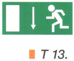 Menekülési út a lépcsőn lefelé, t 13 (t13)