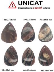  Pandantiv Opal Dendritic African Picatura cu Gaura - 44-48 x 32-37 x 4-7 mm - ( XL ) - 1 Buc