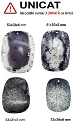 Pandantiv Opal Dendritic Dreptunghi cu Gaura - 46-58 x 34-45 x 6-7 mm - ( XXL ) - 1 Buc