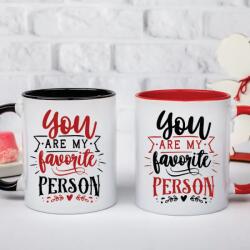Gravolo Set 2 Cani Cuplu Personalizate cu You are My Favorite Person (C1256)