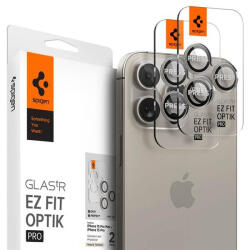 Spigen OPTIK. TR "EZ FIT" kameravédő 2 csomag iPhone 15 Pro Max természetes titánium fólia