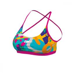 Z3R0D - sutien Costum baie femei two pieces - rosu galben albastru Expressive Resort (22SM2TOP) Costum de baie dama