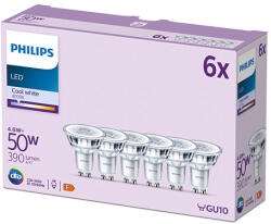 Philips Set de 6x LED Classic 50W GU10 CW 36D ND 6CT/4 becuri LED Classic GU10 CW 36D ND 6CT/4 EC