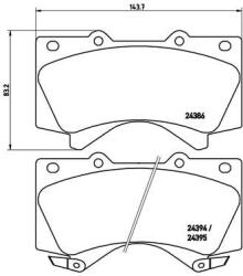 BREMBO fékbetétkészlet, tárcsafék BREMBO P 83 107X (P 83 107X)