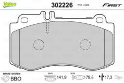 VALEO set placute frana, frana disc VALEO ESSENTIAL 302226 (302226)