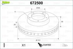 VALEO Disc frana VALEO 672500