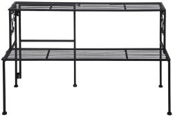 Esschert Design Összecsukható polcos kovácsoltvas virágtartó állvány, 79 x 47 cm (BPH102)