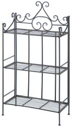 Esschert Design Összecsukható kovácsoltvas virágtartó állvány, 3 polcos, 60 x 113 cm (BPH87)