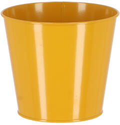 Esschert Design Cink virágcserép, 16 cm átmérőjű, sárga (TR042-S)