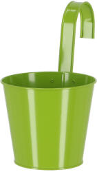Esschert Design Korlátra akasztható kampós virágcserép, 16 cm átmérőjű, zöld (TR043-Z)