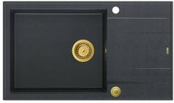 Quadron Evan 136 XL black diamond/gold Chiuveta