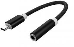 Fekete Type-C Jack 3.5mm átalakító kábel