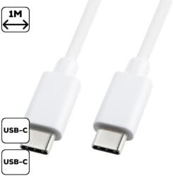 ADATKÁBEL TYPE-C TO TYPE-C 1M/3A, Fehér