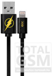  USB kábel DC - Flash 001 Apple iPhone 5 / 5S / SE / 5C / 6 / 6S / 6 Plus / 6S Plus / 7 / 7 Plus / 8 / 8 Plus / X / XS / XS Max / XR / 11 / 11 Pro / 11 Pro Max Lightning adatkábel 1m fekete