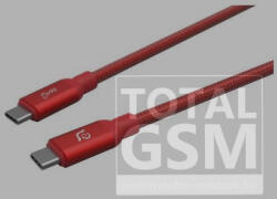 ADAM elements CASA C100+ USB3.1 Gen2 100W USB-C/USB-C adat- és töltőkábel, piros