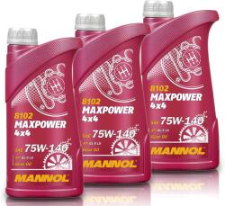 MANNOL 3бр х 1л Трансмисионно масло MANNOL 4x4 75W140 (3L MN 8102)
