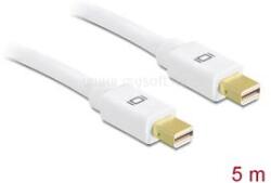 Delock Mini Displayport 1.2 dugó > Mini Displayport dugó 4K fehér kábel 5, 0 m (DL83456) (DL83456)