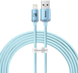 Baseus Kabel USB do iP Baseus Crystal Shine, 2.4A, 2m (niebieski) (CAJY001203) - scom