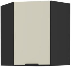 TEMPO KONDELA Felső sarokszekrény cashmere/fekete, ARAKA 60x60 GN-72 1F - mindigbutor
