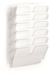 DURABLE Prospektustartó, fali, fekvő, A4, DURABLE FLEXIPLUS 6, áttetsző (DB1700014401) (1700014401)