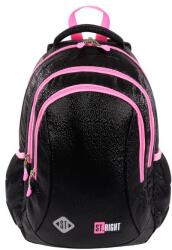 St. Majewski St. Right ergonomikus iskolatáska, hátizsák 39 cm - Black Glitter (665356)