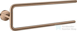 Hansgrohe AXOR UNIVERSAL CIRCULAR 49 cm-es dupla fali törölközőtartó, polírozott vörös arany hatású 42822300 (42822300)