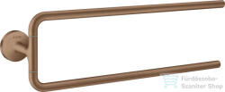 Hansgrohe AXOR UNIVERSAL CIRCULAR 49 cm-es dupla fali törölközőtartó, szálcsiszolt vörös arany hatású 42822310 (42822310)