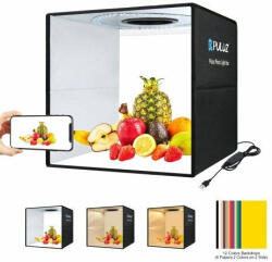 PULUZ Fotódoboz, Tárgysátor - 40x40cm összecsukható LED Fotobox (PU5041B)