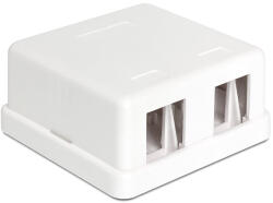 Delock Keystone 2 portos falra szerelhető doboz (86207) (86207)