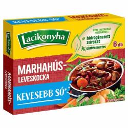 Lacikonyha marhahúsleves kocka kevesebb sóval 60 g