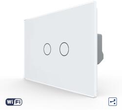 LIVOLO Intrerupator Dublu Cap Scara / Cruce Wi-Fi cu Touch LIVOLO, standard italian - Serie Noua