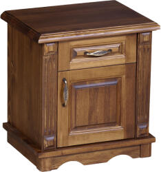 Möbelstar CLA 430 - 1 ajtós 1 fiókos pácolt fenyő éjjeliszekrény (balos) - matracwebaruhaz