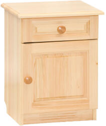 Möbelstar 430 - 1 ajtós 1 fiókos natúr fenyő éjjeliszekrény - matracwebaruhaz